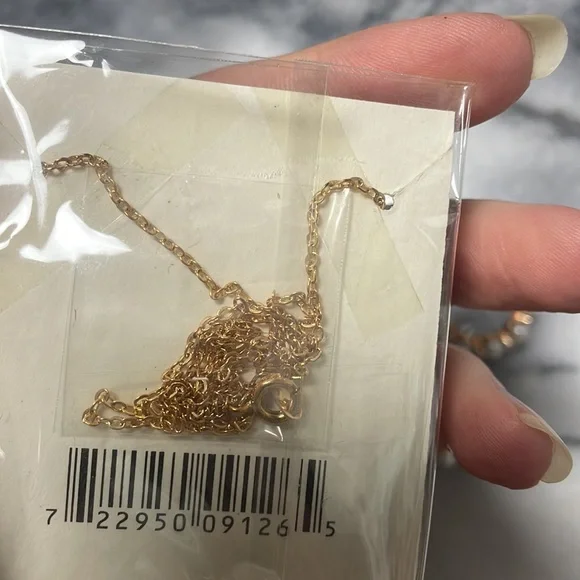 Jewelry bundle 18 KT gold chain necklace real pearl crowie shell - Picture 4 of 11